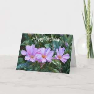 Lavender Garden Flowers Art Birthday Kaart