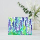 Lavender Garden Waterverf Schilderen Briefkaart (Staand voorkant)