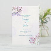 Lavender Garden Wedding Invitation Design (Debout devant)