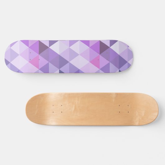 lavender Geometric Diamond Pattern Skateboard (Horizontaal)