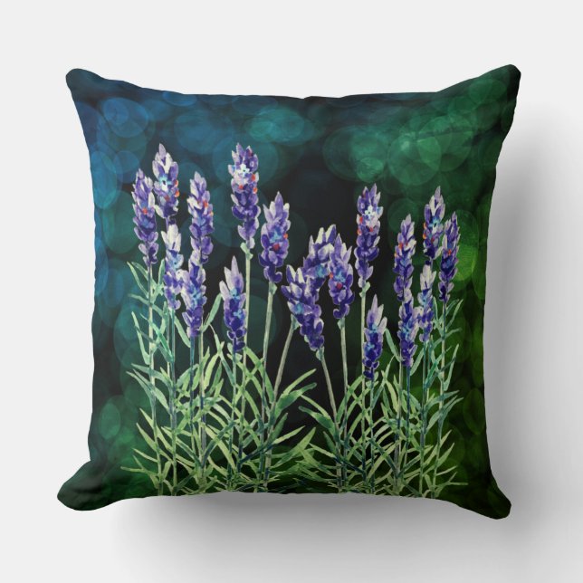 Lavender geschilderd met waterverven kussen (Voorkant)