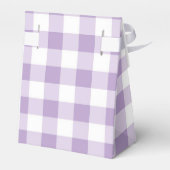 Lavender Gingham Baby shower Dank u Bedankdoosjes (Achterkant)