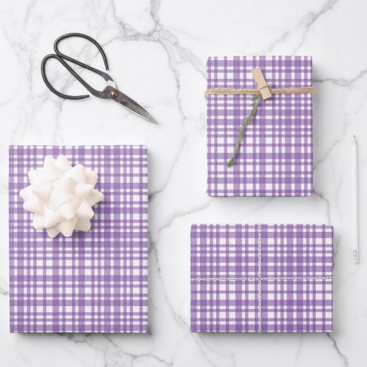 Lavender Gingham inpakpapier (Voorkant)