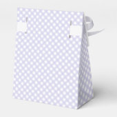 Lavender Gingham Pattern Baby shower Dank u wel Bedankdoosjes (Achterkant)