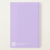 Lavender Gingham Transparent Frame Notebook Notitieboek (Achterkant)