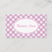 Lavender Gingham Visitekaartje (Voorkant)