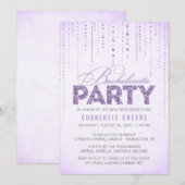 Lavender Glitter Kijk Bachelorette Party Kaart (Voorkant / Achterkant)