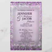Lavender Glitter Wedding Programme (Voorkant)