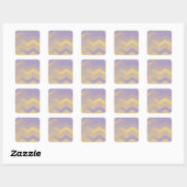 Lavender & Gold Chevron Envelope Stickers (Vel)