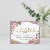 Lavender Gold Marble Floral (Staand voorkant)