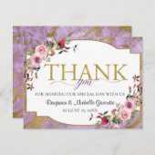 Lavender Gold Marble Floral (Voorkant / Achterkant)