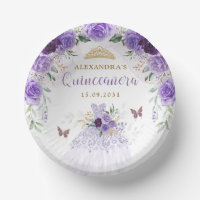 Lavender Gold Quinceanera Dress 15th Birthday