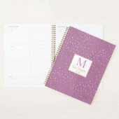 Lavender Gold Raindrop Moderne Monogramme tendance (Devant avec enveloppe)