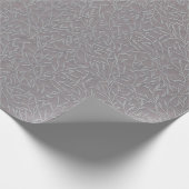 Lavender Gray Embossed Leaf Vines Cadeaupapier (Hoek)