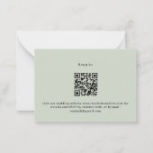 Lavender green mariage menu QR réponse RSVP (Dos)