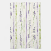 Lavender Green Stripes Floral   Theedoek (Verticaal)