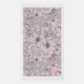 Lavender Grey Floral  Servet (Voorkant)