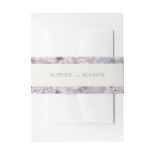 Lavender Grey Floral Wedding Belly Band Uitnodigingen Wikkel (Voorkant Voorbeeld)