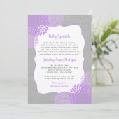 Lavender Grey Girl Baby Sprinkl invitation (Debout devant)