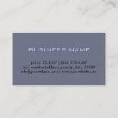 Lavender & Grey Plain Elegant Professional Modern Visitekaartje (Achterkant)