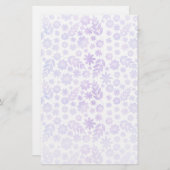 Lavender Hand Drawn Floral Pattern Briefpapier (Voorkant / Achterkant)