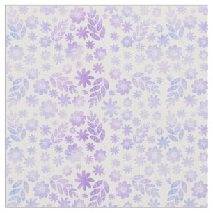 Lavender Hand Drawn Floral Pattern Stof