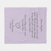 Lavender Handwrite Love Letter of message Fleece Deken (Voorkant (Horizontaal))