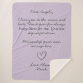 Lavender Handwrite Love Letter of message Sherpa Deken (Voorkant)