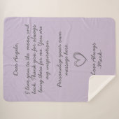 Lavender Handwrite Love Letter of message Sherpa Deken (Voorkant (horizontaal))