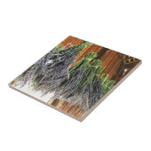 Lavender Hanging in een Barn Tegeltje (Zijkant)