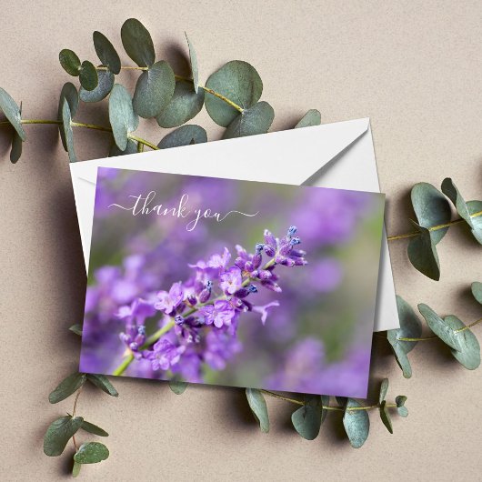Lavender Hartelijk dank Notitiekaartje