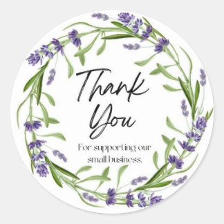 Lavender Hartelijk dank Ronde Sticker