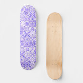 Lavender Haze Boho Mediterranean Tile Skateboard (Recto)