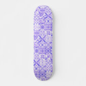 Lavender Haze Boho Mediterranean Tile Skateboard (Devant)