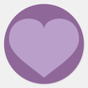 Lavender Heart Ronde Sticker