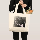 Lavender Heart Swirls Grote Tote Bag (Voorkant (product))