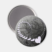 Lavender Heart Swirls Magneet (Voorkant / Achterkant)