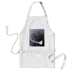 Lavender Heart Swirls Standaard Schort