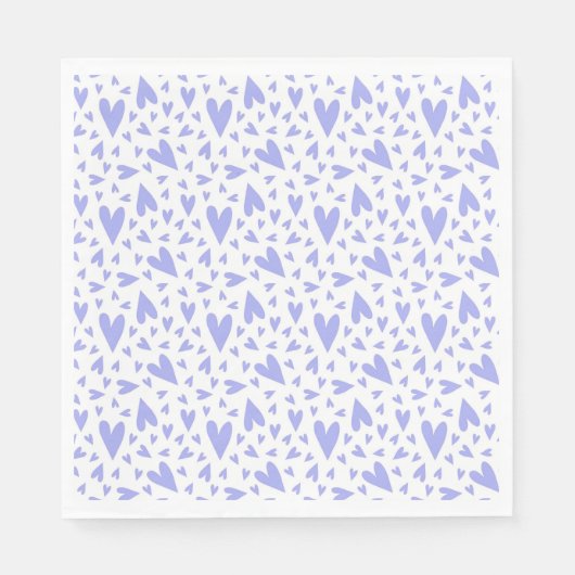 Lavender Hearts Patroon Servetten (Voorkant)