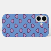 Lavender Hearts Pattern Hoesje-Mate iPhone Case (Achterkant (horizontaal))