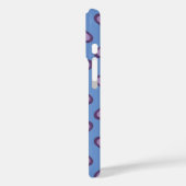 Lavender Hearts Pattern Hoesje-Mate iPhone Case (Achterkant / Links)