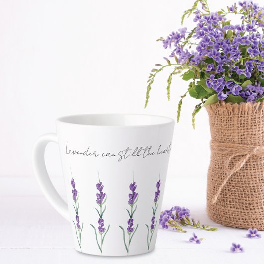 Lavender Herbal Flowers Serenity Latte Mok