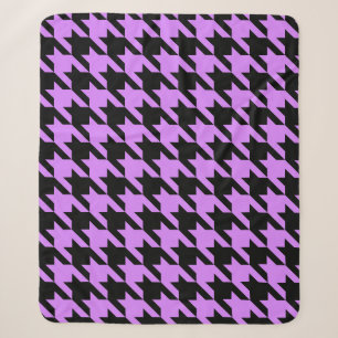 lavender houndstooth sherpa deken