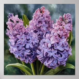 Lavender Hyacinth Flower Art Imprimer Poster