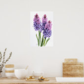 Lavender Hyacinth Flower Art Imprimer Poster (Cuisine)