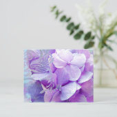 Lavender Hydrangea Floral Swirl Briefkaart (Staand voorkant)