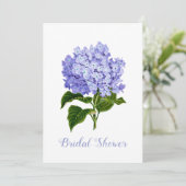 Lavender Hydrangea Invitation à la douche nuptiale (Debout devant)