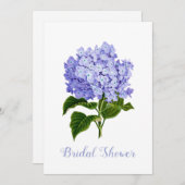 Lavender Hydrangea Invitation à la douche nuptiale (Devant / Derrière)