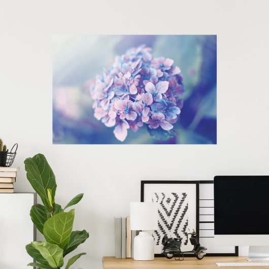 Lavender Hydrangea Poster (Thuiskantoor)