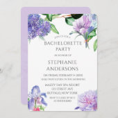 Lavender Hydrangeas Iris Roos Bachelorette Kaart (Voorkant / Achterkant)